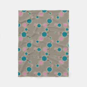 Punktiertes Universum-Retro Grau Fleecedecke