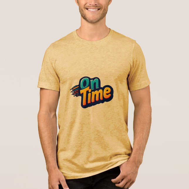 pünktlich Tri-Blend shirt (Vorderseite)