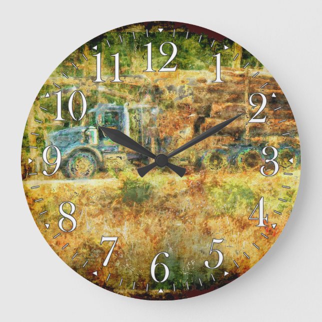 Pünktliche Ablieferung der LKW-Mauer-Uhr Große Wanduhr (Vorderseite)