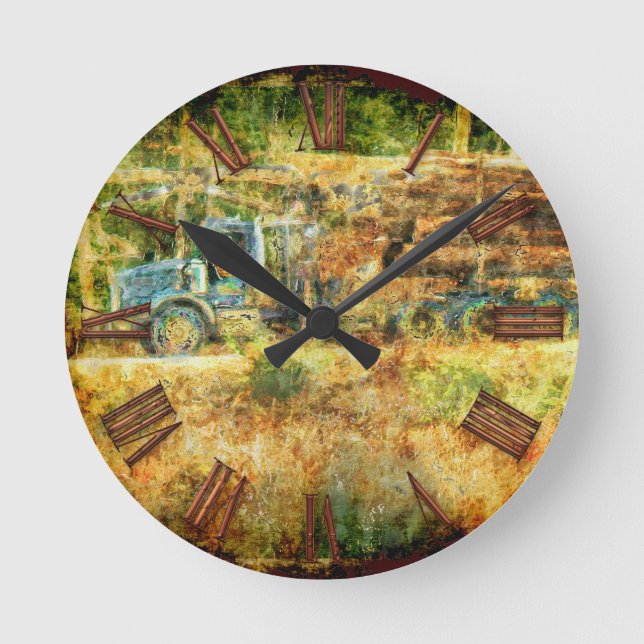 Pünktliche Ablieferung der LKW-Mauer-Uhr Runde Wanduhr (Vorderseite)