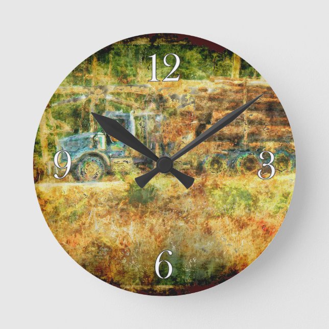 Pünktliche Ablieferung der LKW-Mauer-Uhr Runde Wanduhr (Vorderseite)