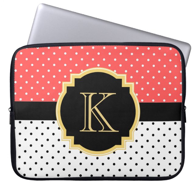 Punktmuster Laptopschutzhülle (Vorderseite)
