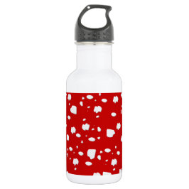 Punktmuster mit Rotkehlchen Edelstahlflasche
