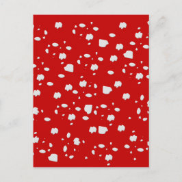 Punktmuster mit Rotkehlchen Postkarte