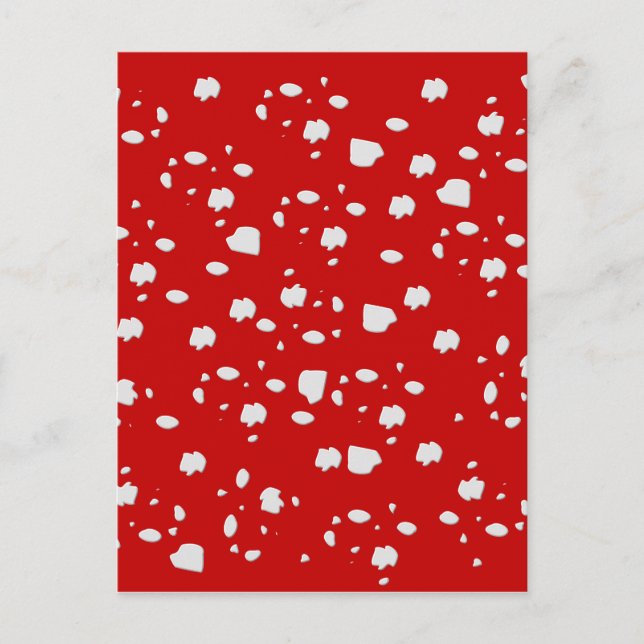 Punktmuster mit Rotkehlchen Postkarte (Vorderseite)