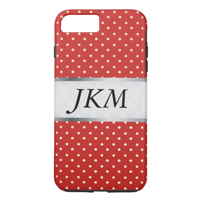 Punktmuster stylisch / rot Case-Mate iPhone hülle (Rückseite)