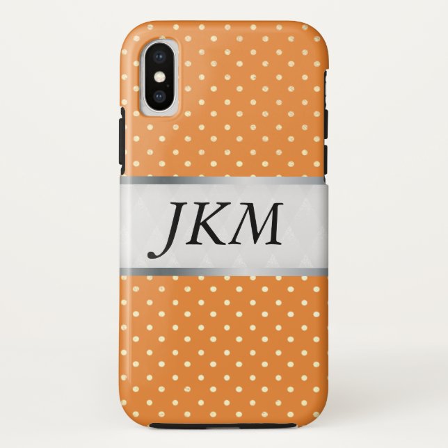 Punktmuster stylish (orange) Case-Mate iPhone hülle (Rückseite)