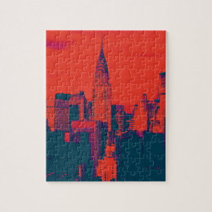 Punktröter Retro-Style Pop-Art New York City