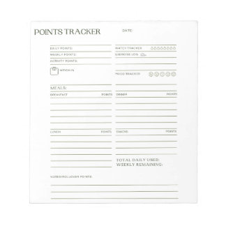 Punktspur Notepad Notizblock