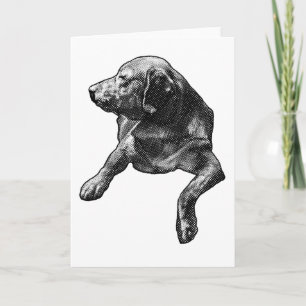 Punktweiche Jahresbemerkung eines Labradors Karte