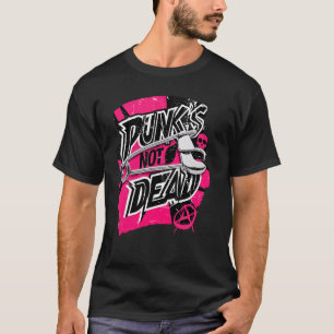 Punku2019s Nicht tot Rosa & Black Punk Rock Musik  T-Shirt