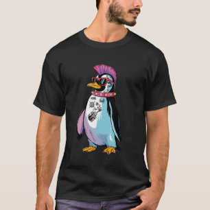 Punkuin Lustiger Punk Rock Punk Rocker Pinguin Kos T-Shirt