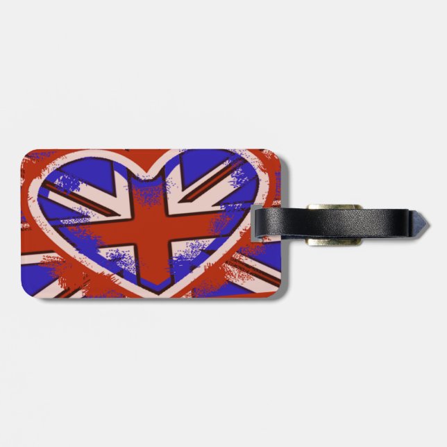 Punky-britischer Art-Gepäckanhänger Gepäckanhänger (Rückseite horizontal)
