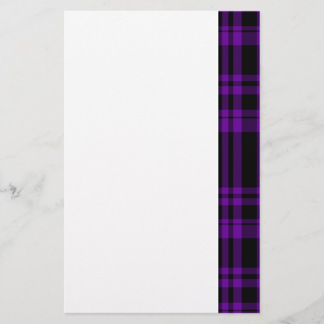 Punky-lila kariertes briefpapier (Vorderseite)