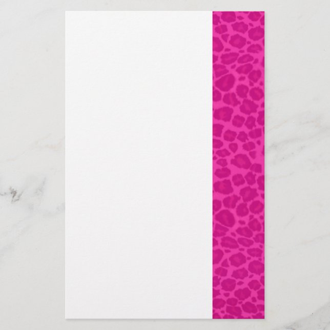 Punky-Pink-Leopard-Druck Briefpapier (Vorderseite)