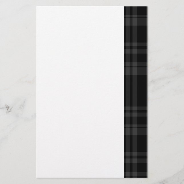 Punky-schwarzes kariertes briefpapier (Vorderseite)