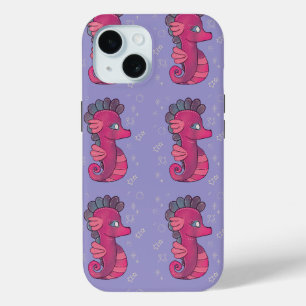 Punky Seahorse Süßes rosa Seepferdchen Case-Mate iPhone Hülle