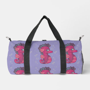 Punky Seahorse Süßes rosa Seepferdchen Duffle Bag