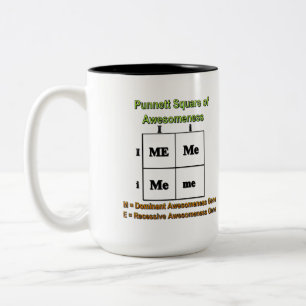 Punnett Square of Awesomness Zwei-Tone-Kaffee-Tass Zweifarbige Tasse