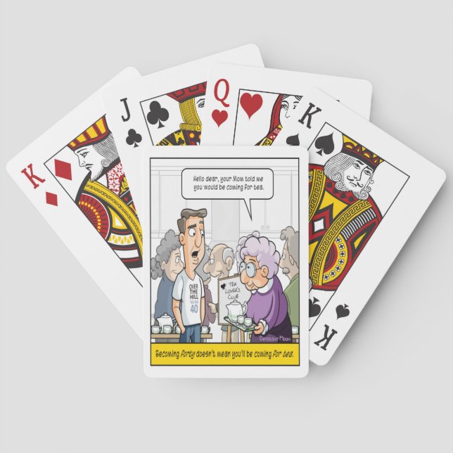 Punny 40. Geburtstag Spielkarten (Rückseite)