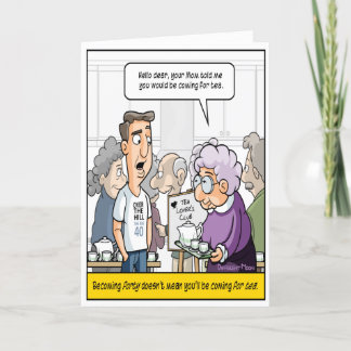 Punny 40. Geburtstagskarte Karte