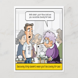 Punny 40. Geburtstagskarte Postkarte