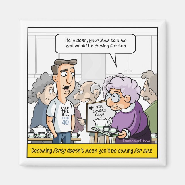 Punny 40th Birthday Refrigerator Magnets Magnet (Vorne)