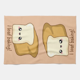 Punny I loaf dich, Kawaii Brot Geschirrtuch