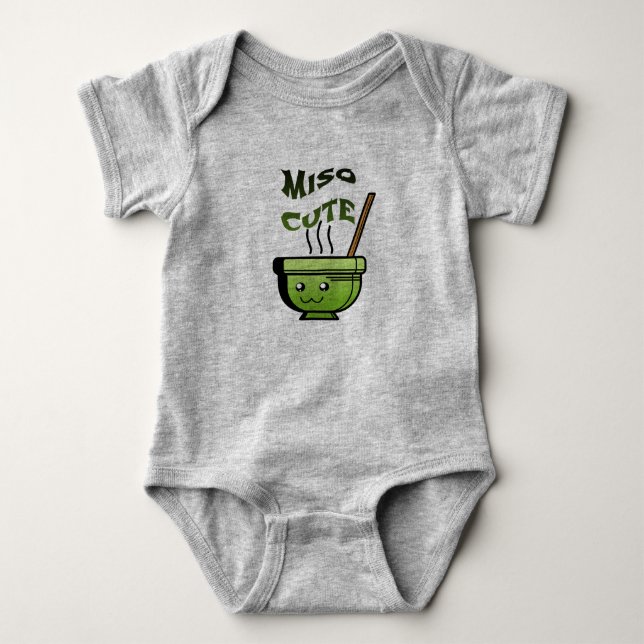 Punny Miso Niedlich Baby One Piece Baby Strampler (Vorderseite)