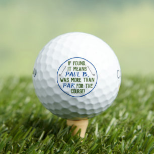 Punny Personalisiert Par für den Kurs Vater Joke Golfball