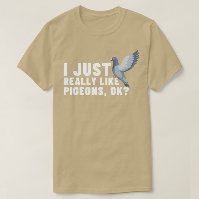 Punny Pigeon Bird Lovers Comic T-Shirt (Design vorne)