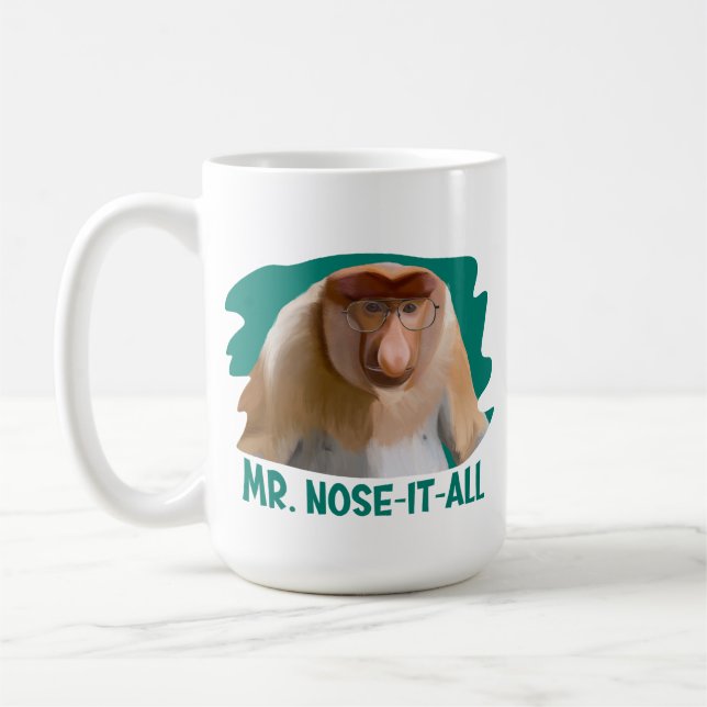 Punny Proboscis Monkey Kaffeetasse (Links)
