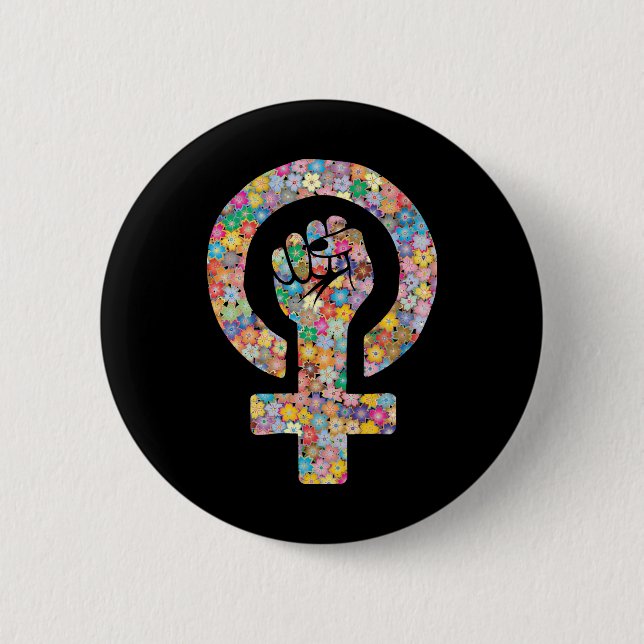 Puño lucha feminista button (Vorderseite)