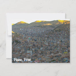 Puno, Perú, Mirador de Puma / City View Postkarte