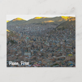 Puno, Perú, Mirador de Puma / City View Postkarte