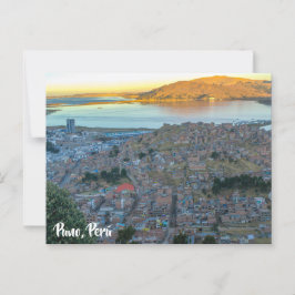 Puno, Perú, Mirador de Puma / Lago TIticaca View Postkarte