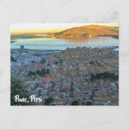 Puno, Perú, Mirador de Puma / Lago TIticaca View Postkarte