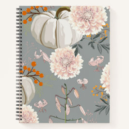 Punpkins und Dahlia-Blume Notizbuch