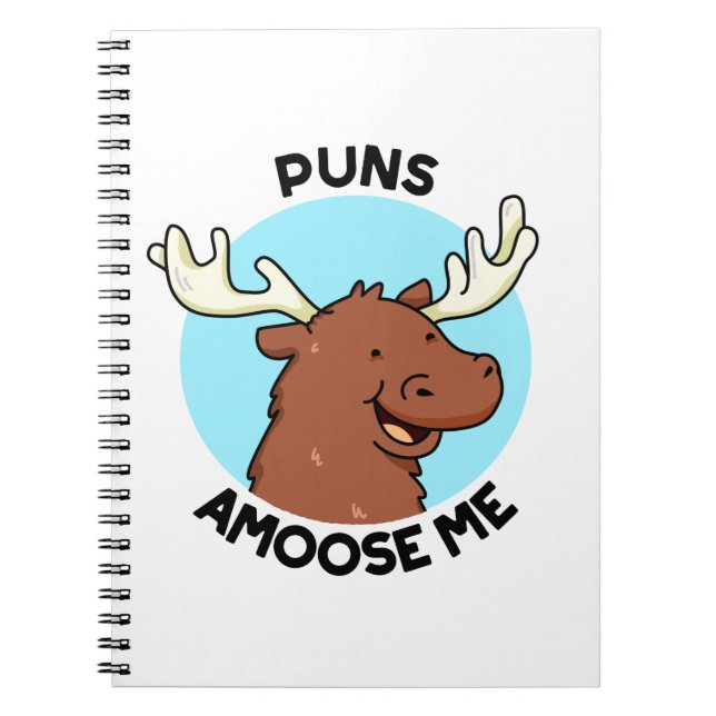 Puns Amoose Me Funny Else Puff Notizblock (Vorderseite)