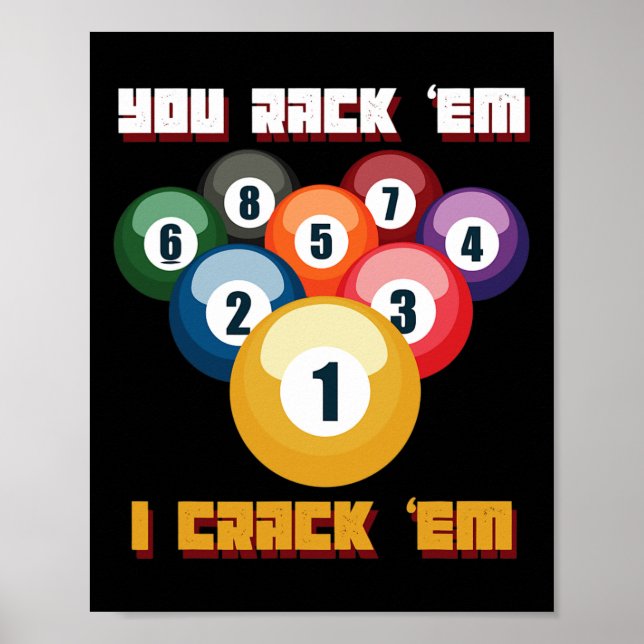 Puns Billiard Player oder Athlete Poster (Vorne)