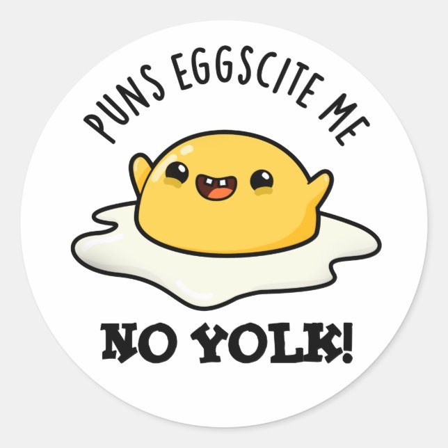 Puns Egg zitieren Me No Yolk Funny Egg Pun Runder Aufkleber (Vorderseite)