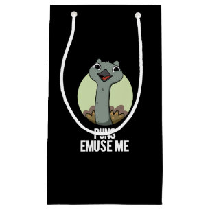 Puns Emuse Me Funny Emu Pun Dark BG Kleine Geschenktüte