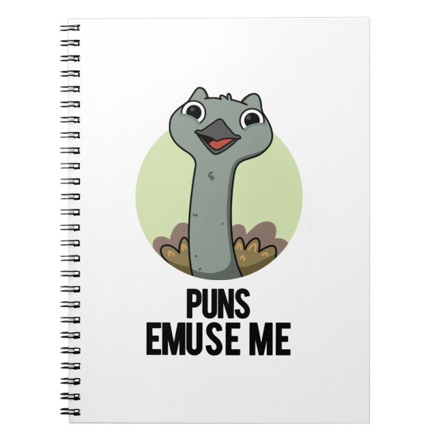 Puns Emuse Me Funny Emu Pun Notizblock (Vorderseite)
