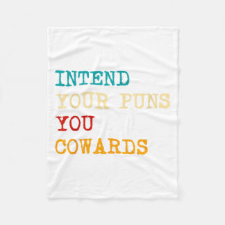 Puns für Feiglinge Zitate Retro Illustration Fleecedecke