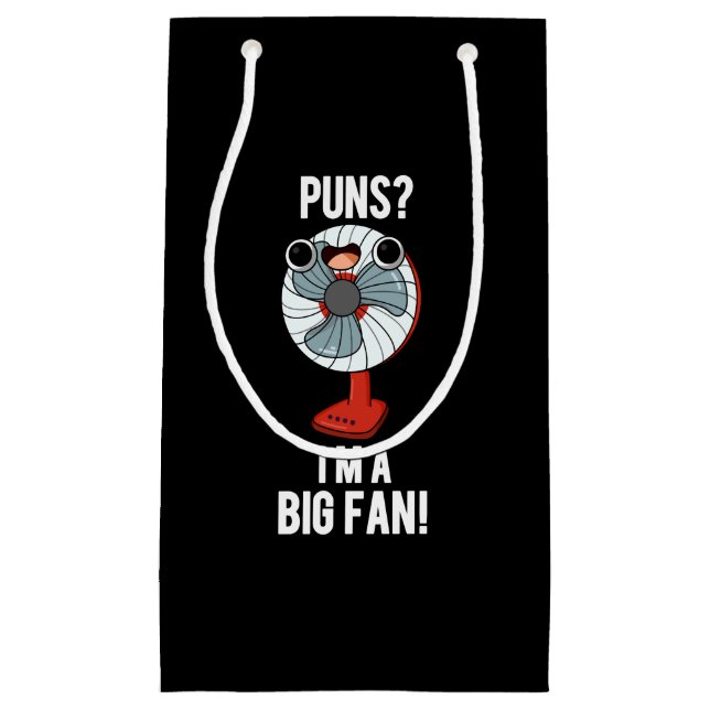 Puns Ich bin ein großer Fan Funny Electric Fan Pun Kleine Geschenktüte (Vorderseite)
