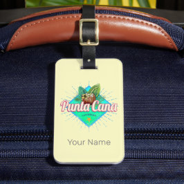 Punta Cana Caribbean Dominikanische Republik Retro Gepäckanhänger