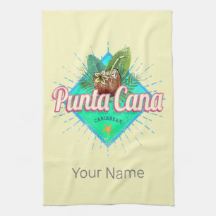Punta Cana Caribbean Dominikanische Republik Retro Geschirrtuch