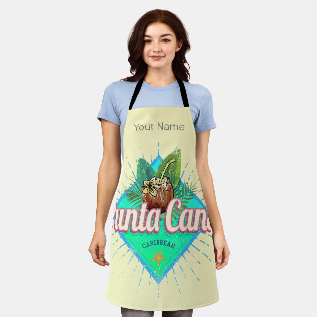 Punta Cana Caribbean Dominikanische Republik Retro Schürze (Getragen)