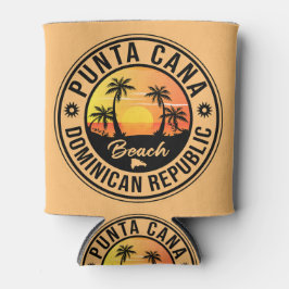 Punta Cana Dominican Palm Tree Beach Vintag Can C Dosenkühler