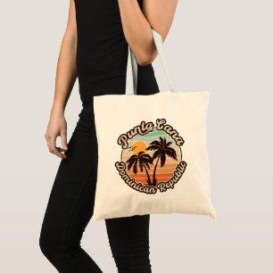 Punta Cana Dominican Palm Tree Retro Sunset 80er Tragetasche